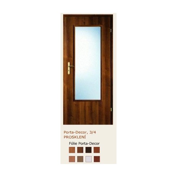dveře vnitřní PORTA DOORS PORTA DECOR 3/4 SKLO
