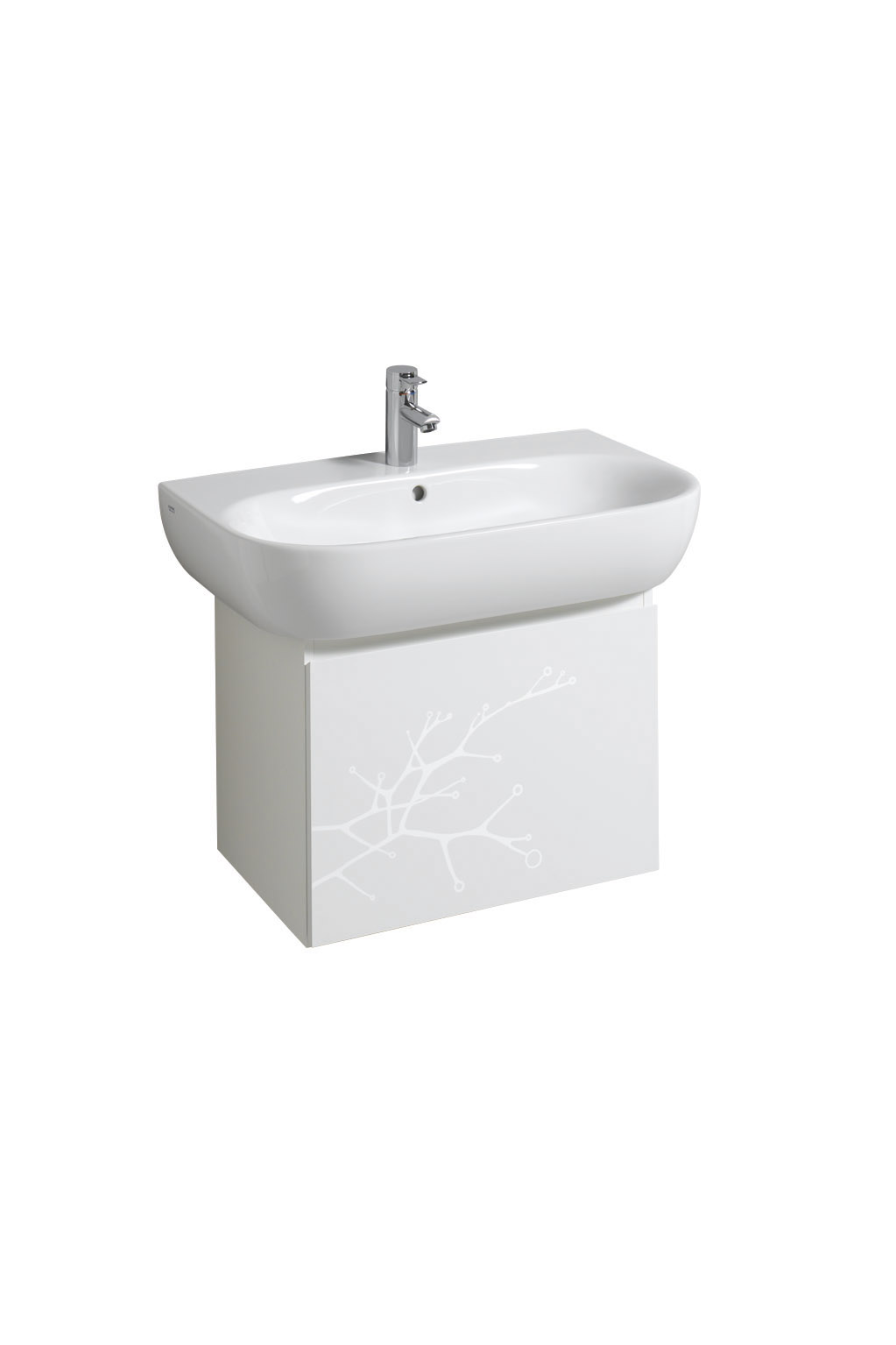 koupelnový nábytek KERAMAG 4U bílá matná+motiv bílý